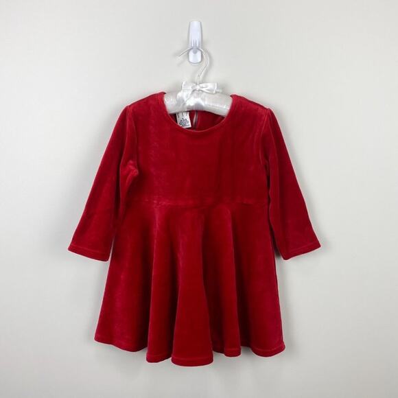 Vintage 90s Gap Red Velour Dress 18-24 Months NWT - Picture 2 of 6